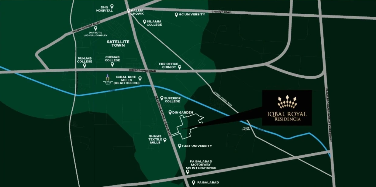 Location Map of Iqbal Royal Residencia